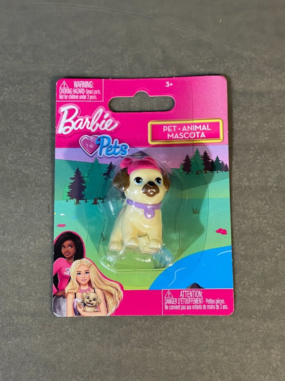 2025 Barbie Pets Fawn Pug Puppy Fashion Doll Pet Figure Mascota (inv#1975)